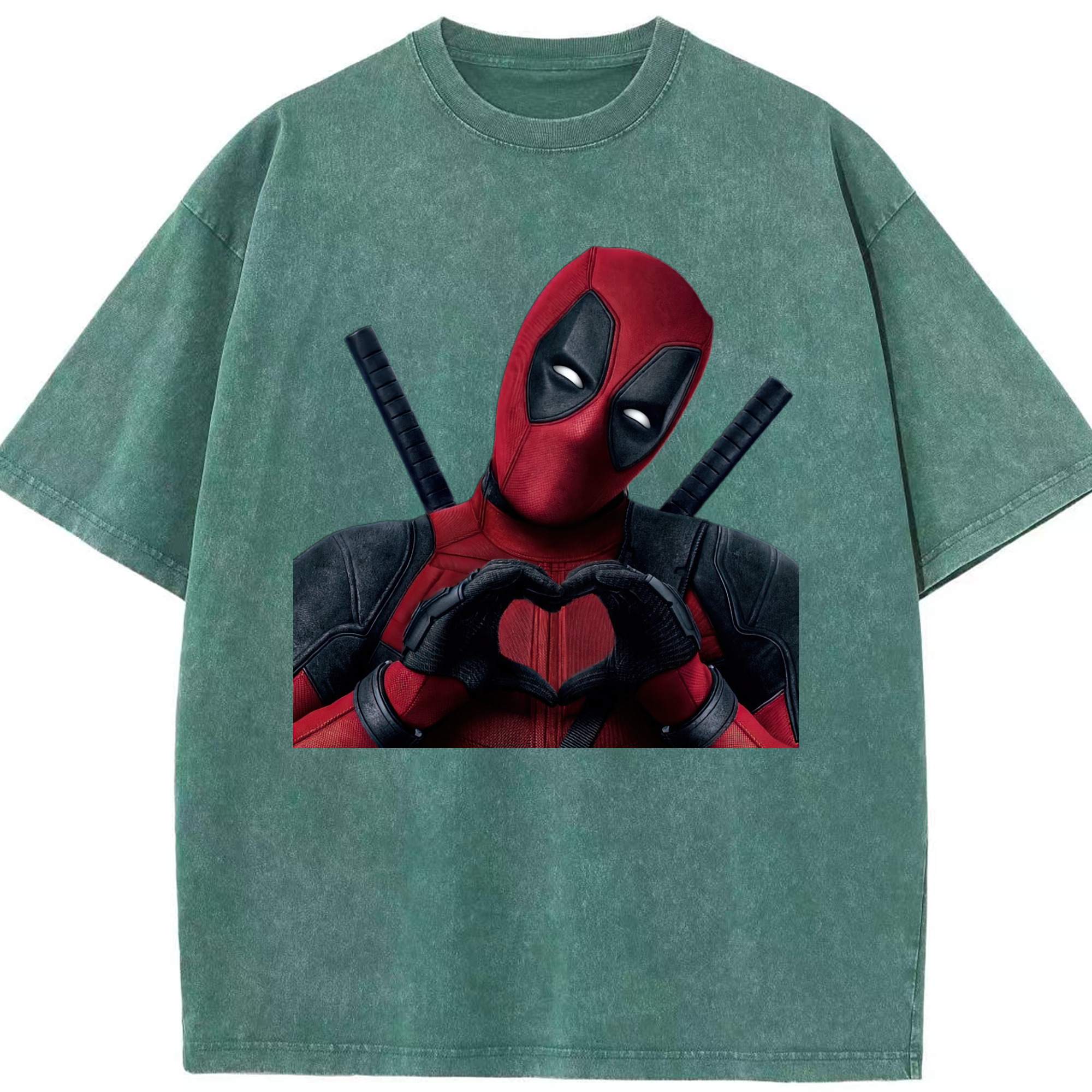 （画像用） Deadpool デッドプール 綿100% ヴィンテージ風 半袖Tシャツ（フロントプリント）